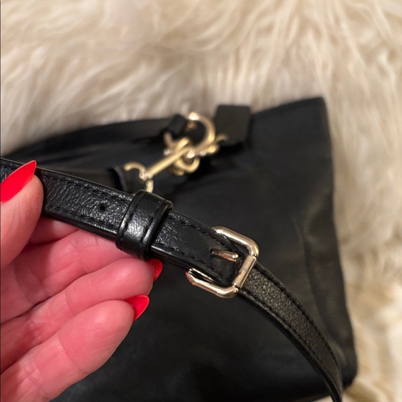 Coach Colette Black Pebbled Leather Tote - Picture 4 of 10